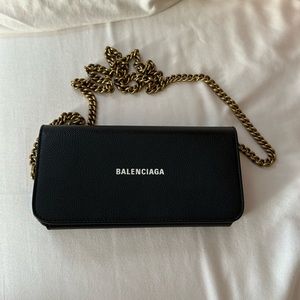 Balenciaga continental wallet on chain